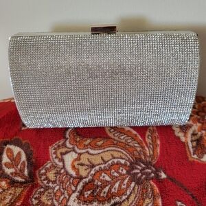 INC International Concepts Silver Rhinestone Clutch